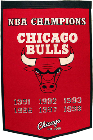 Winning Streak NBA Chicago Bulls Dynasty Banner