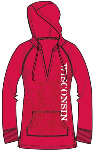 Wisconsin Badgers Womens Cozy Pullover Hoody. Free shipping.  Some exclusions apply.
