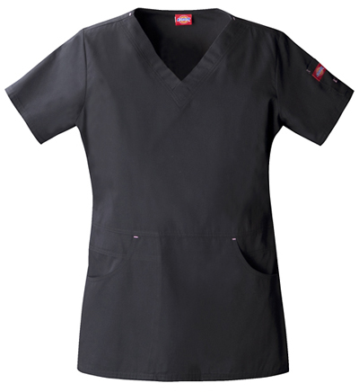 Dickies Women's Enzyme Washed V-Neck Scrub Tops. Embroidery is available on this item.