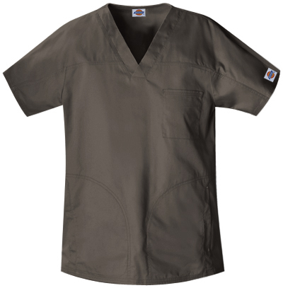 Dickies Unisex Enzyme Washed Yoke Scrub Tops. Embroidery is available on this item.
