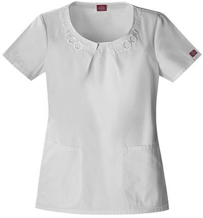 Dickies Women's Fashion Scoop Neck Scrub Tops. Embroidery is available on this item.