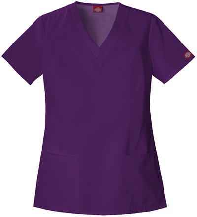 Dickies Women's EDS V-Neck Scrub Tops. Embroidery is available on this item.