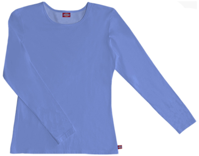 Dickies Women's Silky Long Sleeve Scrub Tee. Embroidery is available on this item.