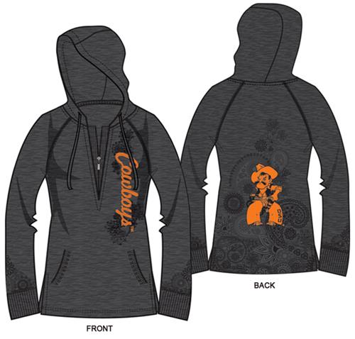 Oklahoma State Womens Burnout Fleece Hoody. Free shipping.  Some exclusions apply.