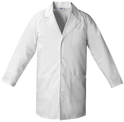 Dickies Unisex Professional 37" Fit Lab Coat. Embroidery is available on this item.