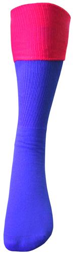 Adult Large (Black/White) Fold Over Soccer TUBE Socks