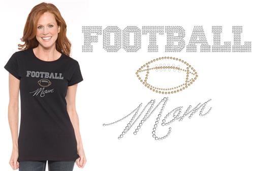 In Your Face Apparel Misses Football Mom Bling Tee