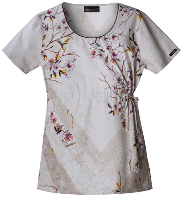 Cherokee Women's Runway Round Neck Scrub Tops. Embroidery is available on this item.