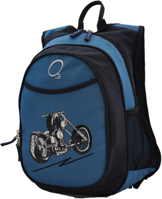 O3 Kids Blue Motorcycle Backpack With Cooler