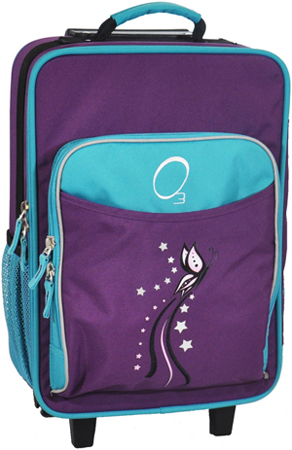 O3 Kids Turquoise Butterfly Suitcase With Cooler