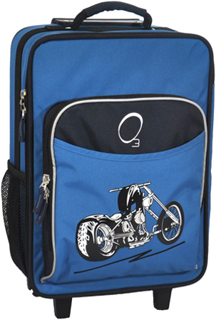 O3 Kids Blue Motorcycle Suitcase With Cooler
