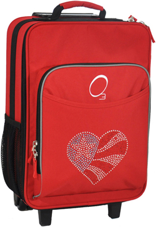O3 Kids Flag Heart Red Suitcase With Cooler