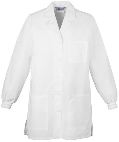 Cherokee Women's 32" Knit Cuff Scrub Lab Coats. Embroidery is available on this item.