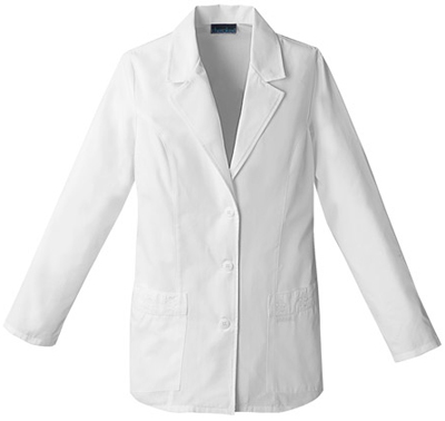 Cherokee Women's Daisy Embroidery Scrub Lab Coats. Embroidery is available on this item.