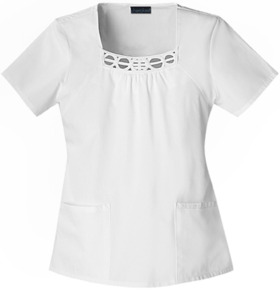 Cherokee Women's Fashion Square Neck Scrub Tops. Embroidery is available on this item.