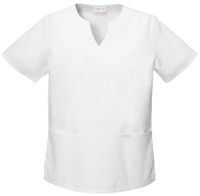 Cherokee Women's Fashion Eyelet Vineyard Scrub Top. Embroidery is available on this item.