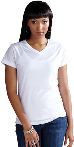 LAT Sportswear Ladies Polyester V-Neck T-Shirt