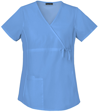 Cherokee Flexibles Maternity Wrap Scrub Tops. Embroidery is available on this item.