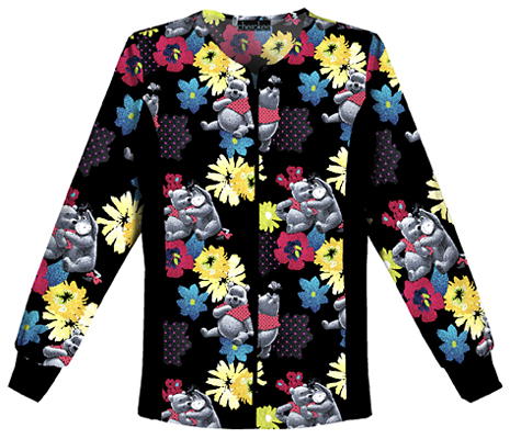 Cherokee Tooniforms Poohka Dot Scrub Jackets. Embroidery is available on this item.