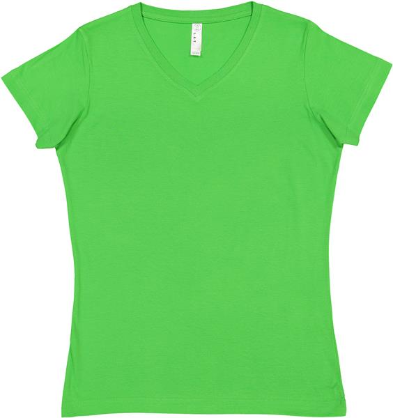 LADIES V-NECK FINE JERSEY TEE