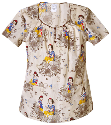 Cherokee Tooniforms Fairest In The Land Scrub Tops. Embroidery is available on this item.