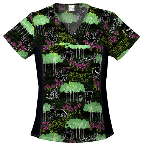 Cherokee Tooniforms Walk In The Woods Scrub Tops. Embroidery is available on this item.