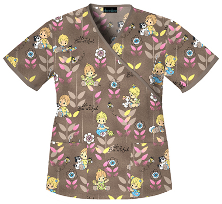 Cherokee Tooniforms Life Is Bee-U-Tiful Scrub Tops. Embroidery is available on this item.