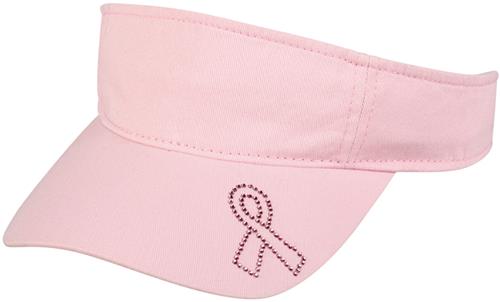 OC Sports Pink Breast Cancer Awareness Visor. Embroidery is available on this item.