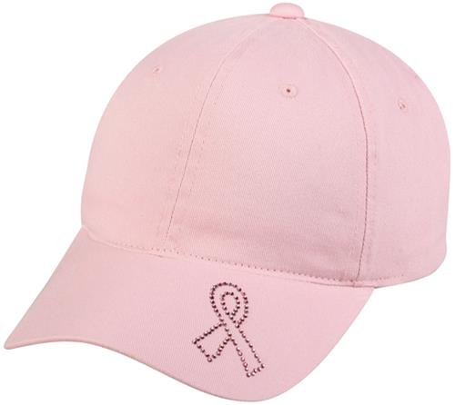 OC Sports Pink Ribbon Breast Cancer Awareness Cap. Embroidery is available on this item.