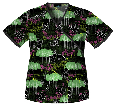 Cherokee Tooniforms Walk In The Woods Scrub Tops. Embroidery is available on this item.