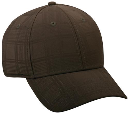 OC Sports Adjustable Tonal Plaid Baseball Cap. Embroidery is available on this item.