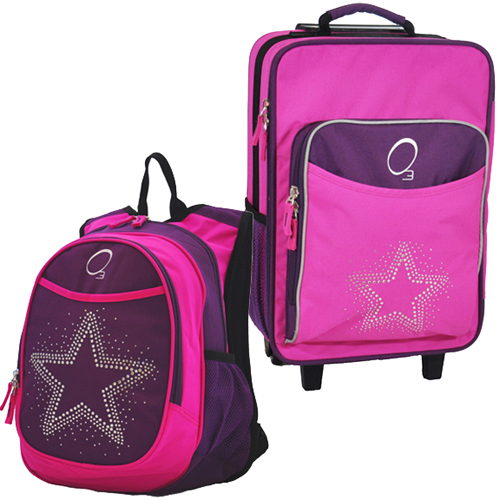 Kids Luggage & Backpack Set Bling Rhinestone Star