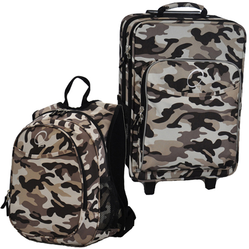 Kids Luggage & Backpack Set Camo