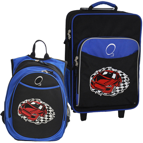 Kids Luggage & Backpack Set Racecar
