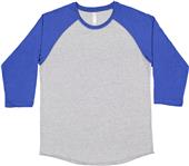 LAT Sportswear Adult 3/4 Sleeve Baseball Tee