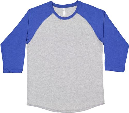 LAT Sportswear Adult 3/4 Sleeve Baseball Tee. Decorated in seven days or less.
