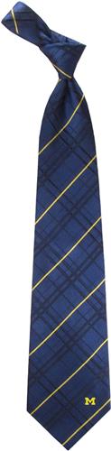 Eagles Wings NCAA Michigan Silk Oxford Woven Tie