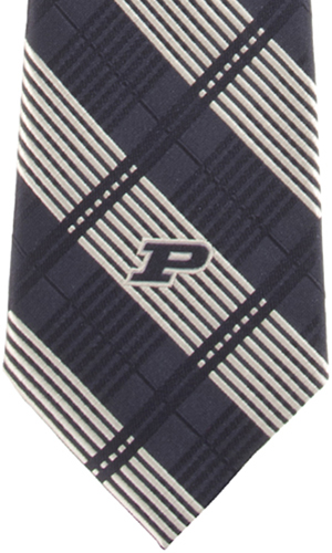 Eagles Wings NCAA Purdue Woven Plaid Tie