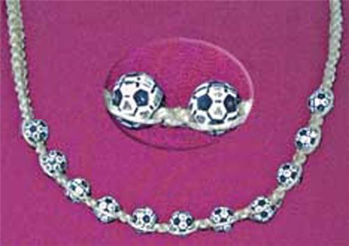 Braided Soccer Ball Necklace