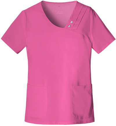 Cherokee Luxe Crossover V-Neck Pin-Tuck Scrub Top. Embroidery is available on this item.