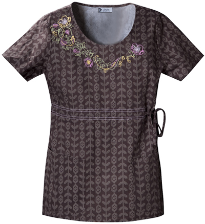 Cherokee Studio PR Women's Round Neck Scrub Tops. Embroidery is available on this item.