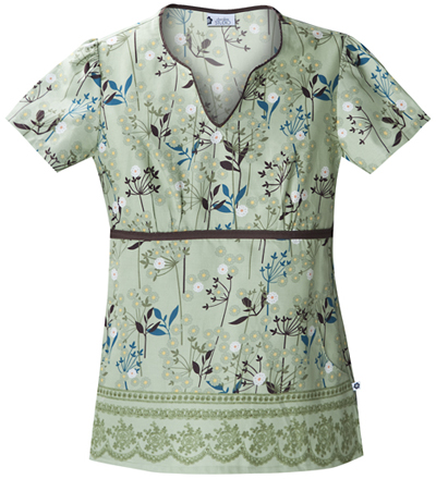 Cherokee Studio PR Women's Keyhole Neck Scrub Tops. Embroidery is available on this item.