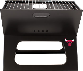 Picnic Time NBA Bulls Charcoal X-Grill with Tote