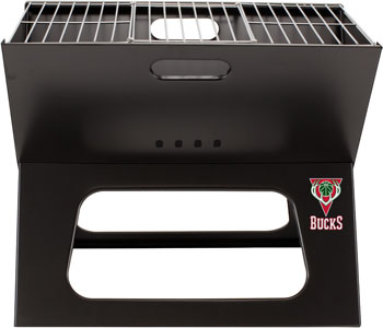 Picnic Time NBA Bucks Charcoal X-Grill with Tote