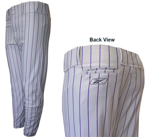 Reebok Poly Warp Pinstripe Baseball Pants-Closeout