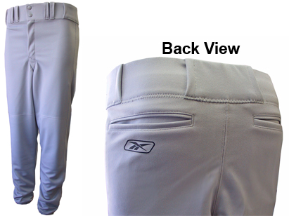 Reebok Poly Double Knit Baseball Pants-Closeout. Braiding is available on this item.