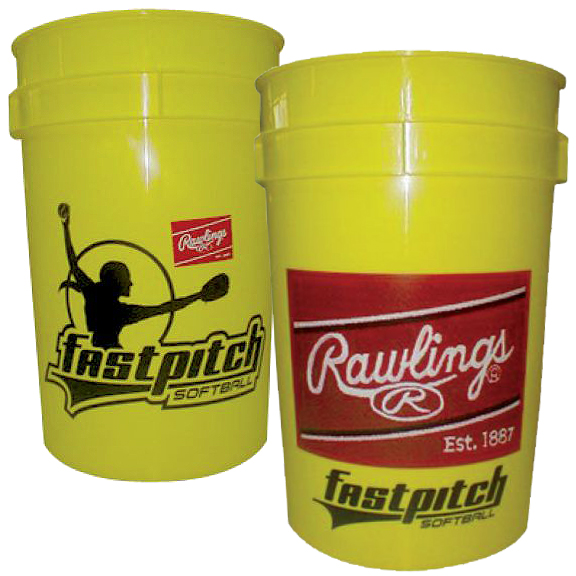 Rawlings Bucket of 12" Fast Pitch Softballs Baseball Equipment & Gear