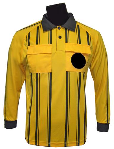Soccer Referee Jerseys Long Sleeve-GOLD Closeout