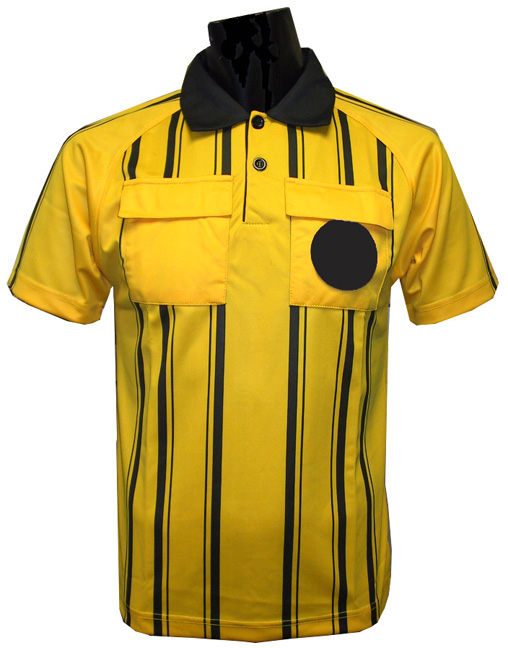E6119 Soccer Referee Jerseys Short SleeveGOLD Closeout