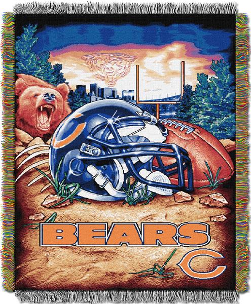 Chicago Bears Home Field Advantage Woven Tapestry Throw Blanket